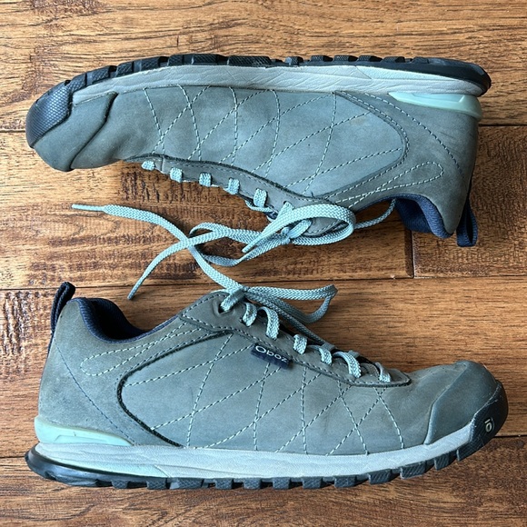 Oboz Shoes - Oboz Bozeman Low Leather Casual Hiking Outdoor Shoes Slate Women’s Size 7.5